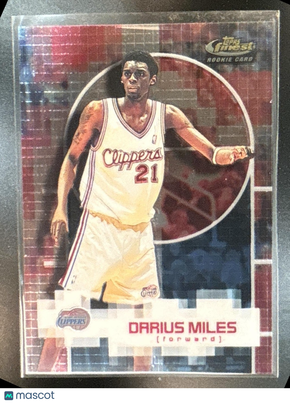 2000-01 Topps Finest Darius Miles /1599 #128 RC Los Angeles Clippers