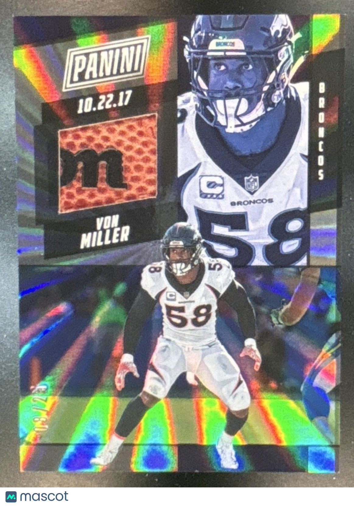 2019 Panini National Convention Game Dated Mem Rainbow Spokes #VM Von Miller /25