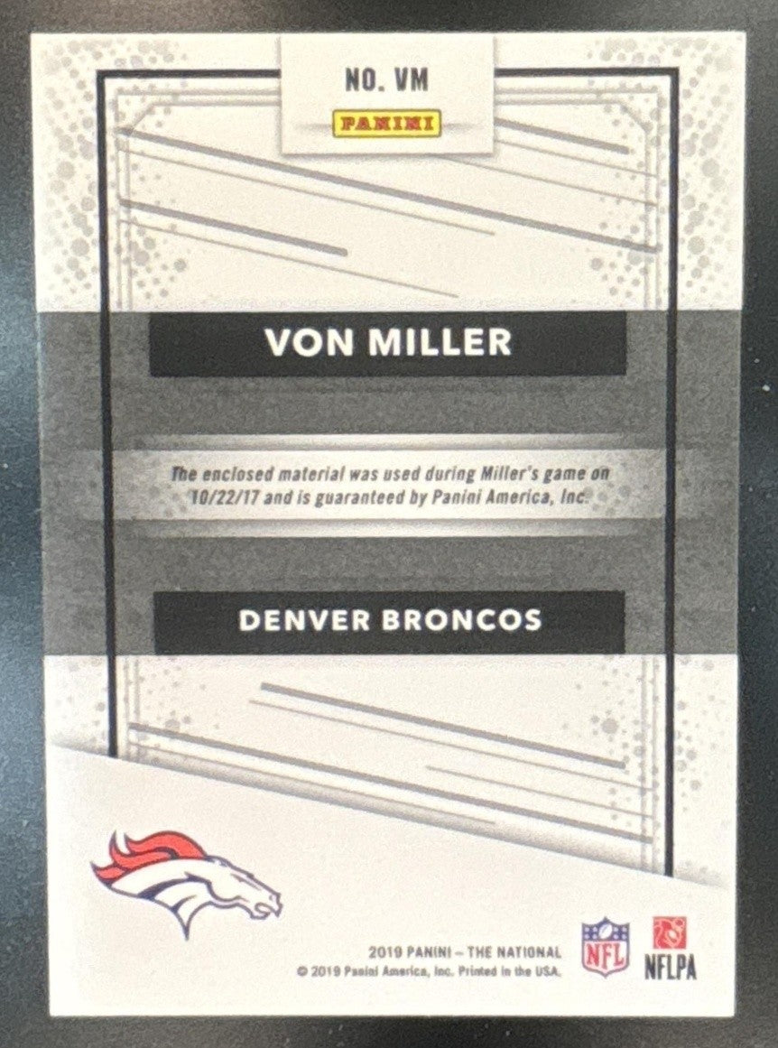 2019 Panini National Convention Game Dated Mem Rainbow Spokes #VM Von Miller /25