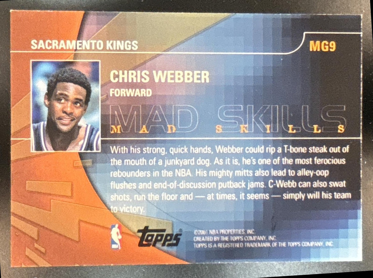 2001-02 Topps Chris Webber Mad Game #MG9 Sacramento Kings