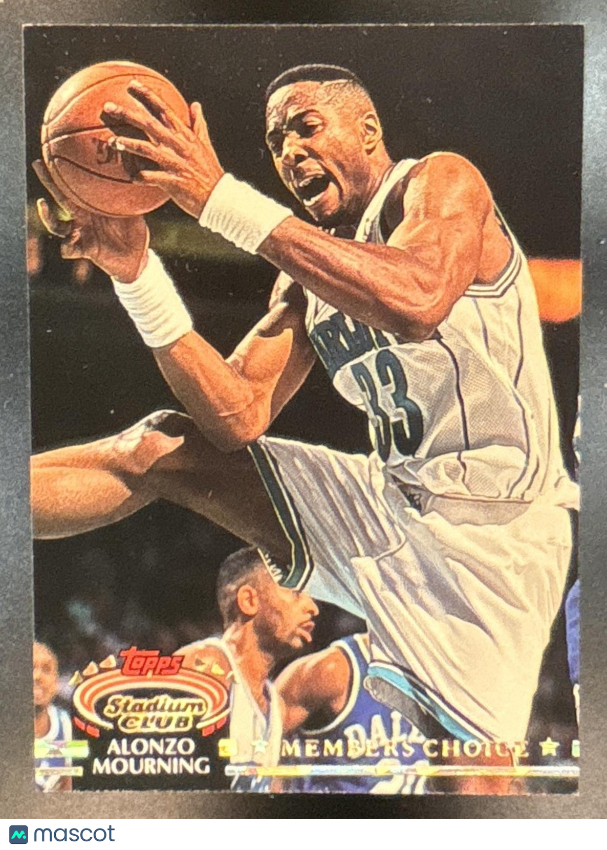 1992-93 Topps Stadium Club Alonzo Mourning #209 RC Charlotte Hornets