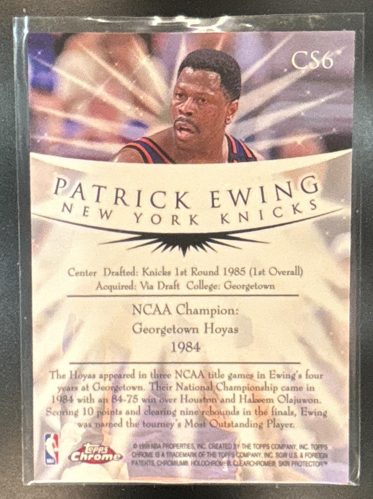 1998-99 Topps Chrome Patrick Ewing Champion Spirit #CS6 New York Knicks
