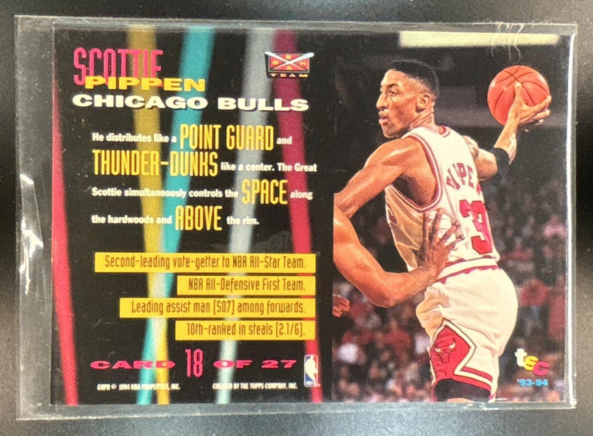 1993-94 Topps Stadium Club Scottie Pippen Beam Team #18 Chicago Bulls