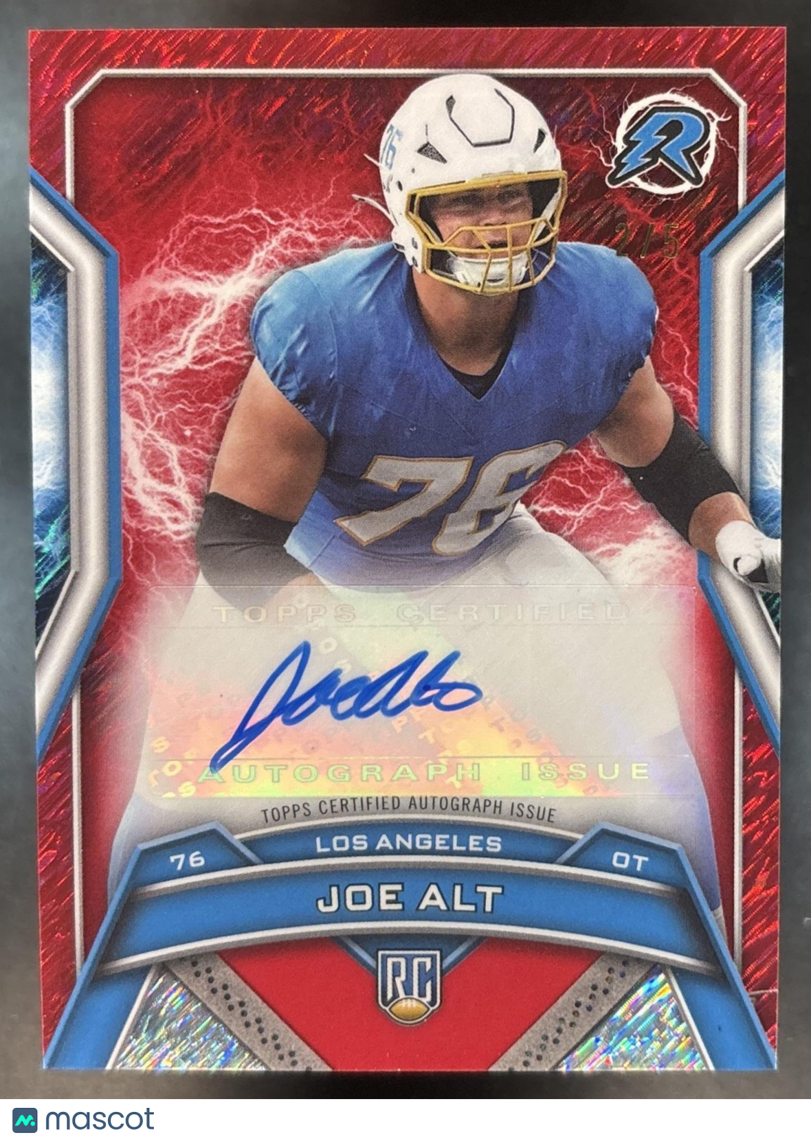 2024 Topps Resurgence Joe Alt Signature Red Power Surge /5 RC Auto Chargers