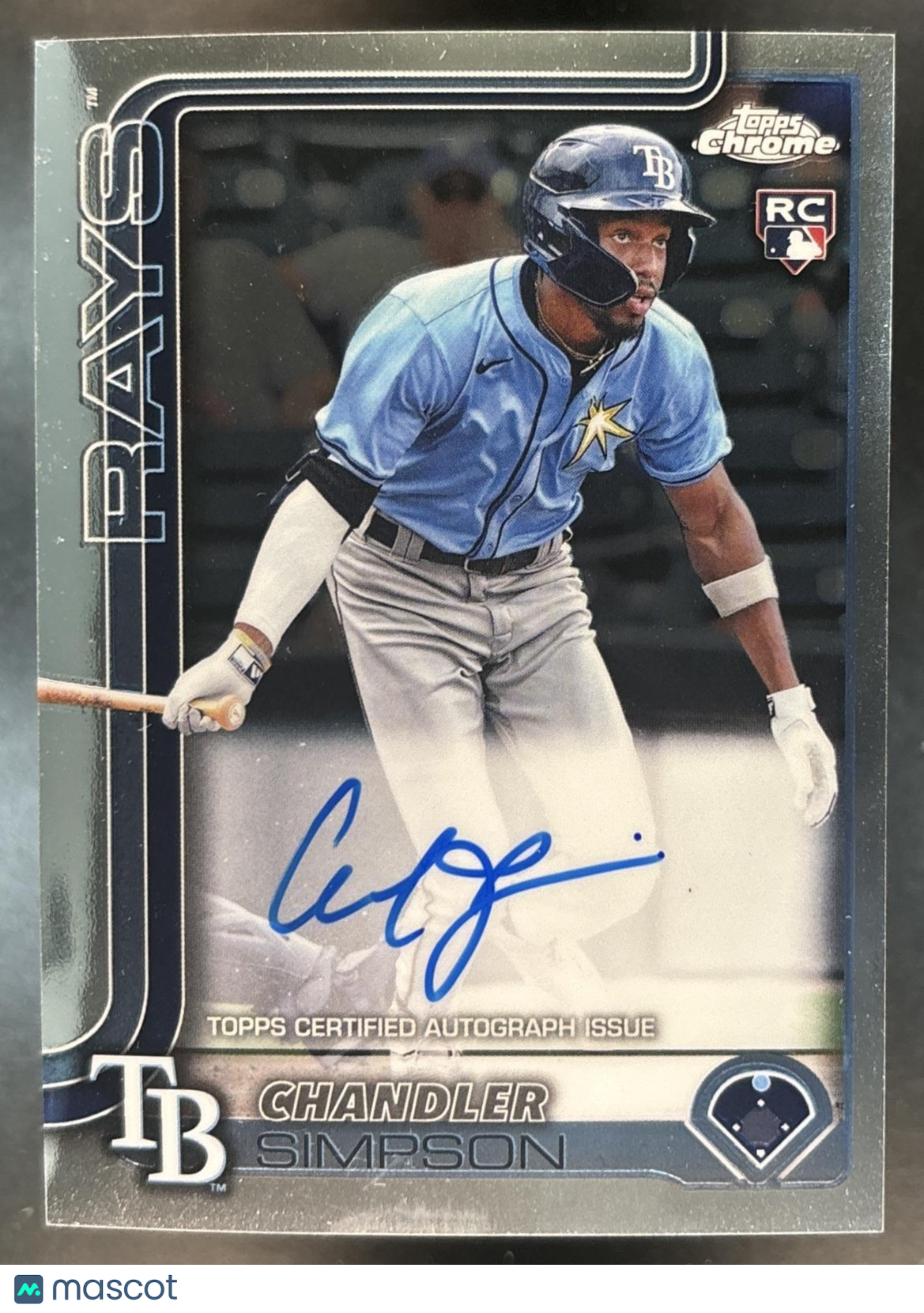 2025 Topps Chrome Chandler Simpson Rookie Auto #RA-CSI RC Tampa Bay Rays