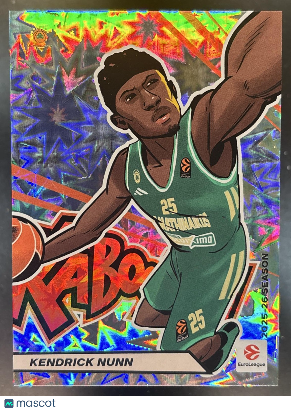 2025-26 Panini Contenders EuroLeague Kendrick Nunn Kaboom Vertical #24
