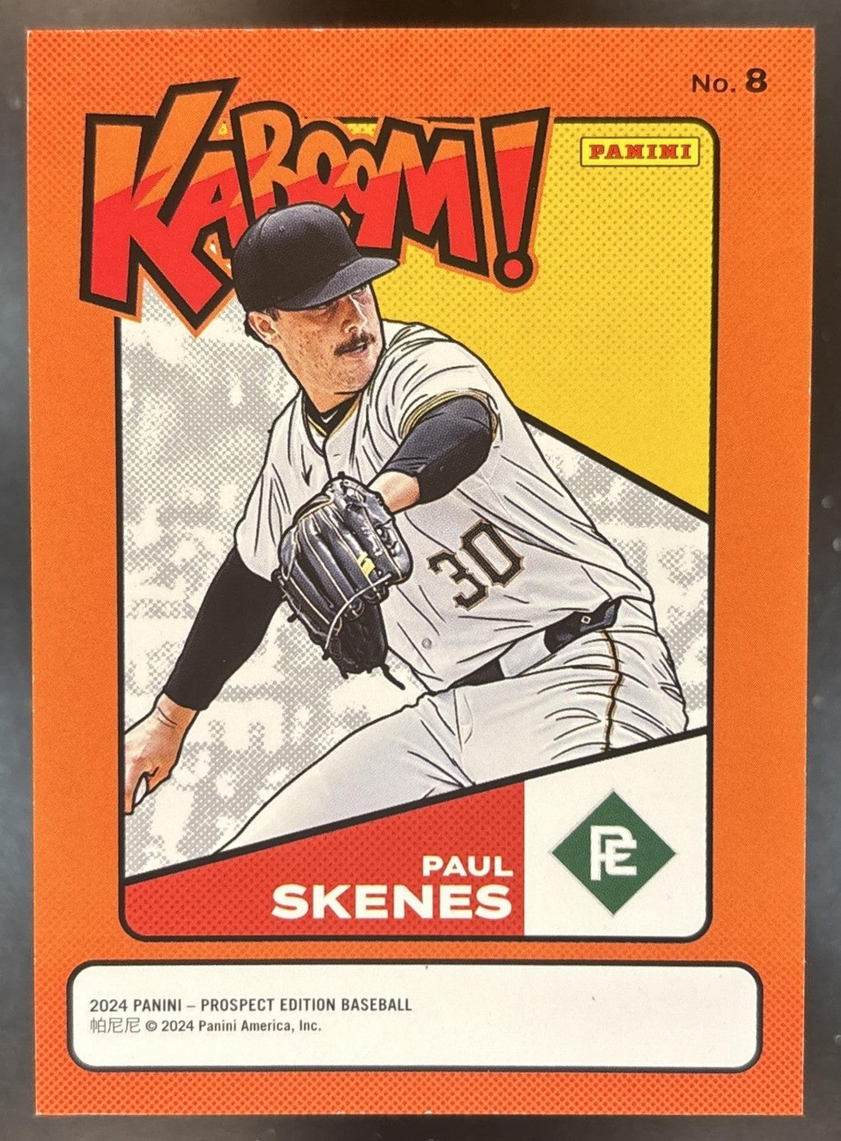 2024 Panini Prospect Edition Paul Skenes Kaboom! #8 RC Pittsburgh Pirates