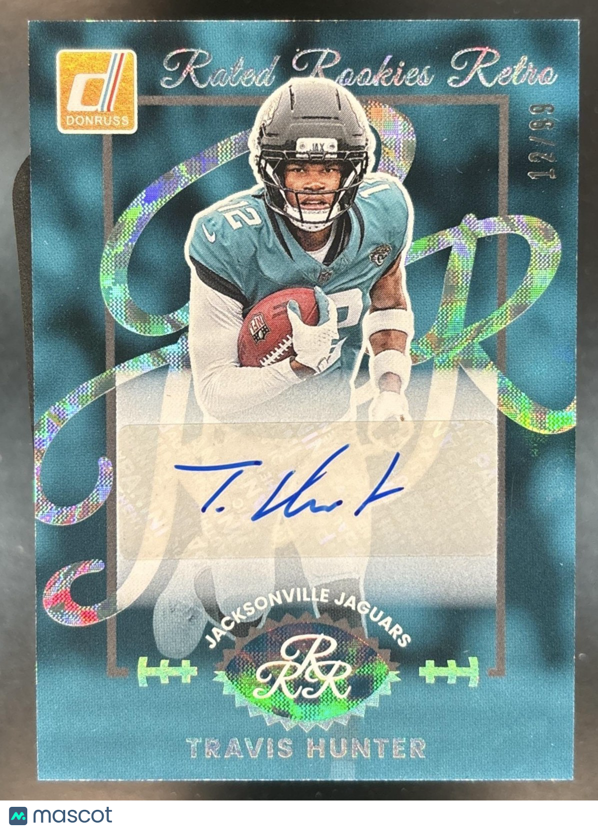 2025 Panini Donruss Travis Hunter Rated Rookie Retro Auto /99 #4 RC