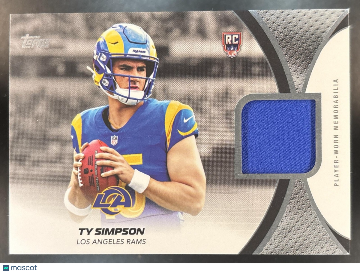2026 Topps Ty Simpson NFL Rookie Material MEM RC Los Angeles Rams