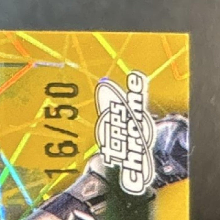 2024 Topps Cosmic Chrome Junior Caminero Into the Cosmo Gold Interstellar /50 RC