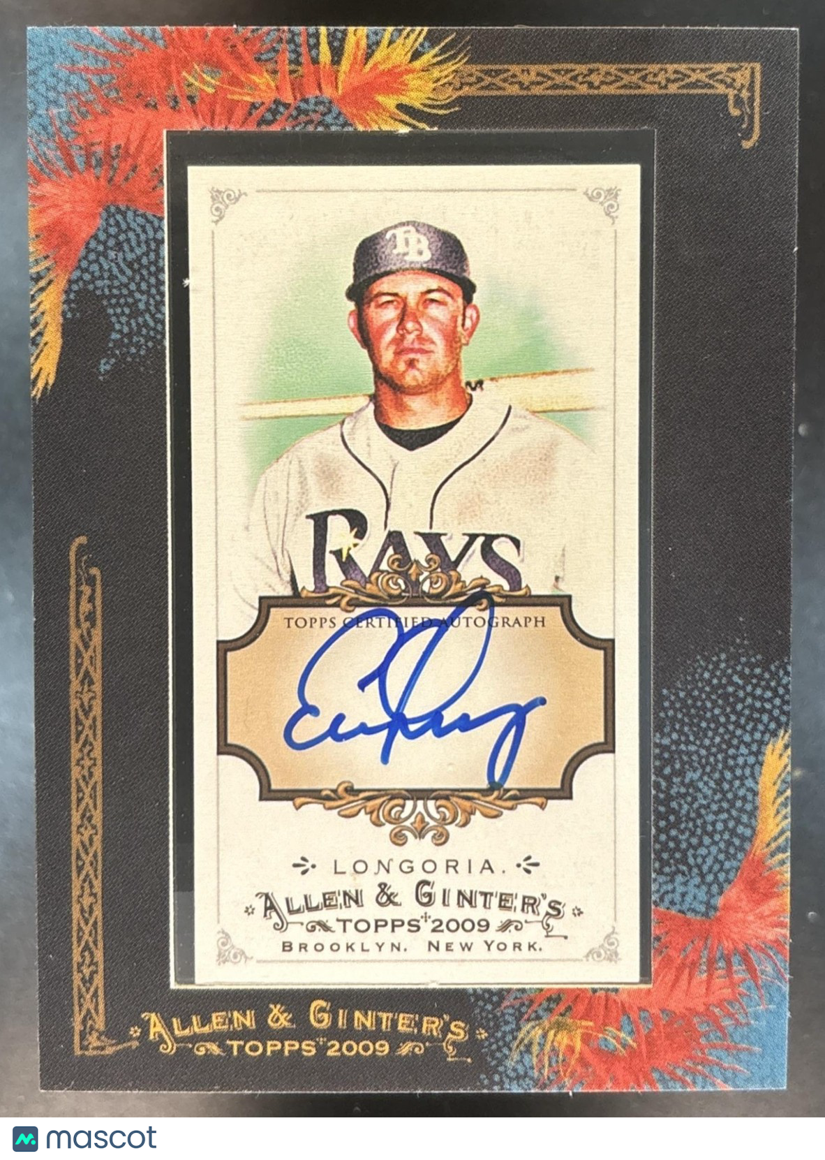 2009 Topps Allen & Ginter Evan Longoria Auto #AGA-EL Tampa Bay Rays