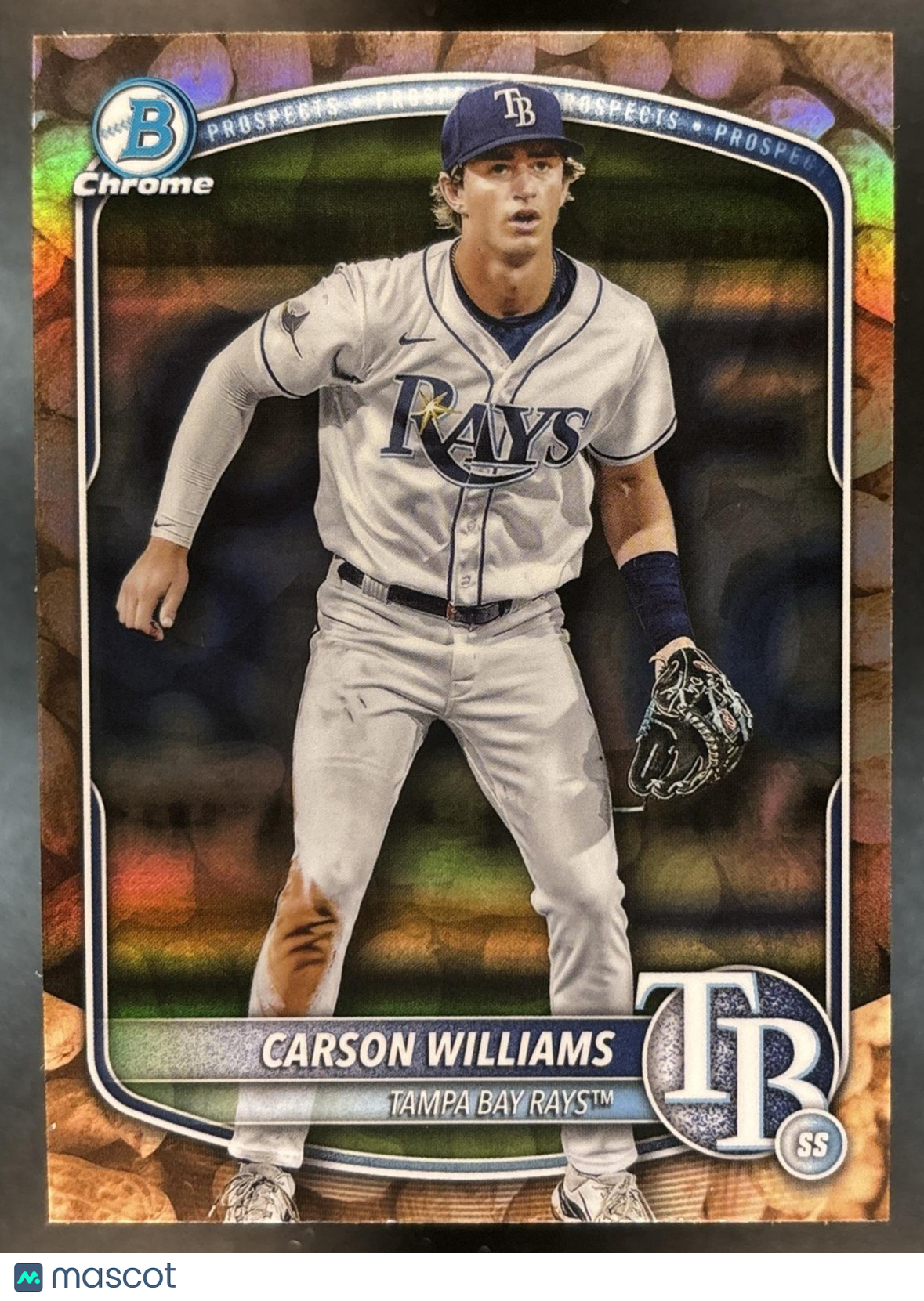 2025 Bowman Chrome Carson Williams Prospects Peanuts Refractor #BCP-234 Rays