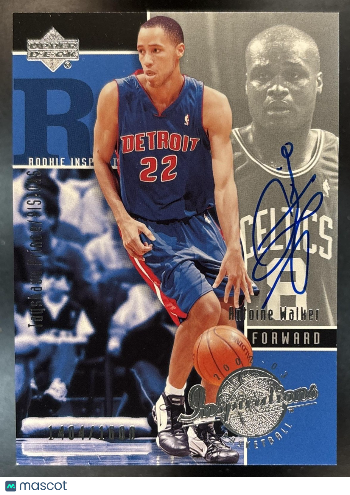 2002-03 Upper Deck Inspirations Tayshaun Prince Antoine Walker Auto /1600 RC