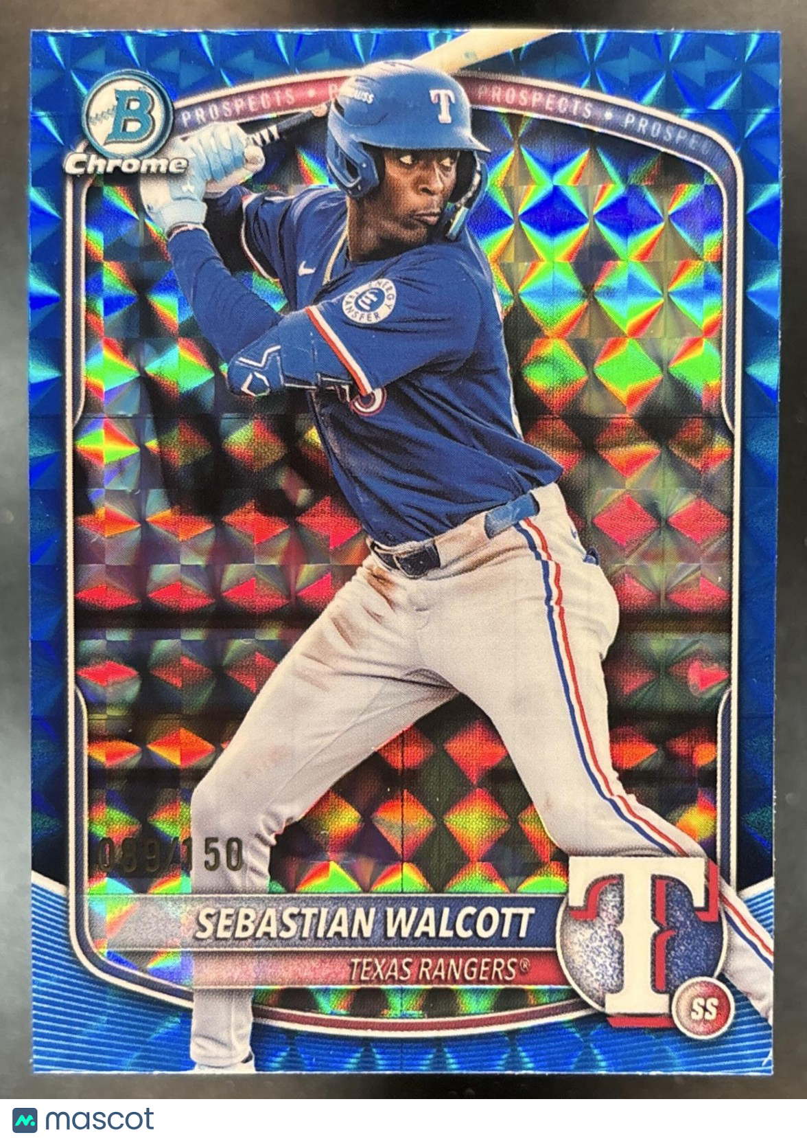 2024 Bowman Chrome Sebastian Walcott Prospects Mega Box Blue Mojo /150 #BCP-211