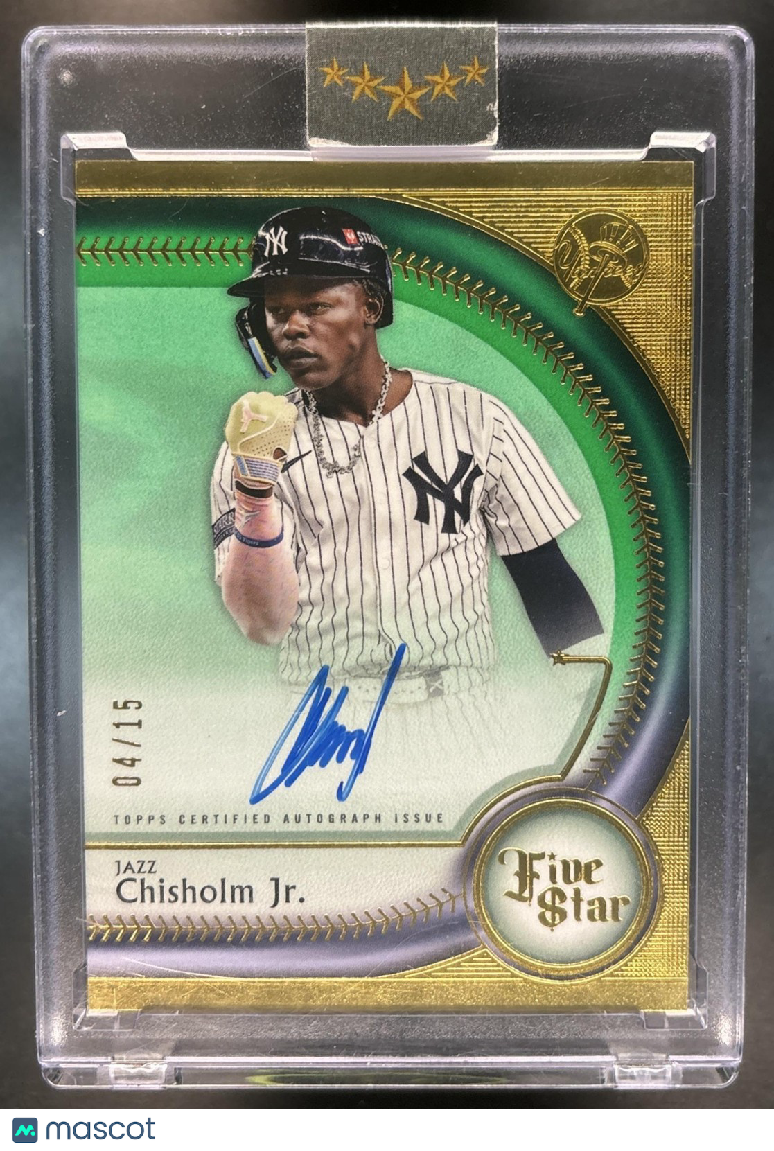 2025 Topps Five Star Jazz Chisholm Jr. Auto Green /15 #FSA-JC New York Yankees