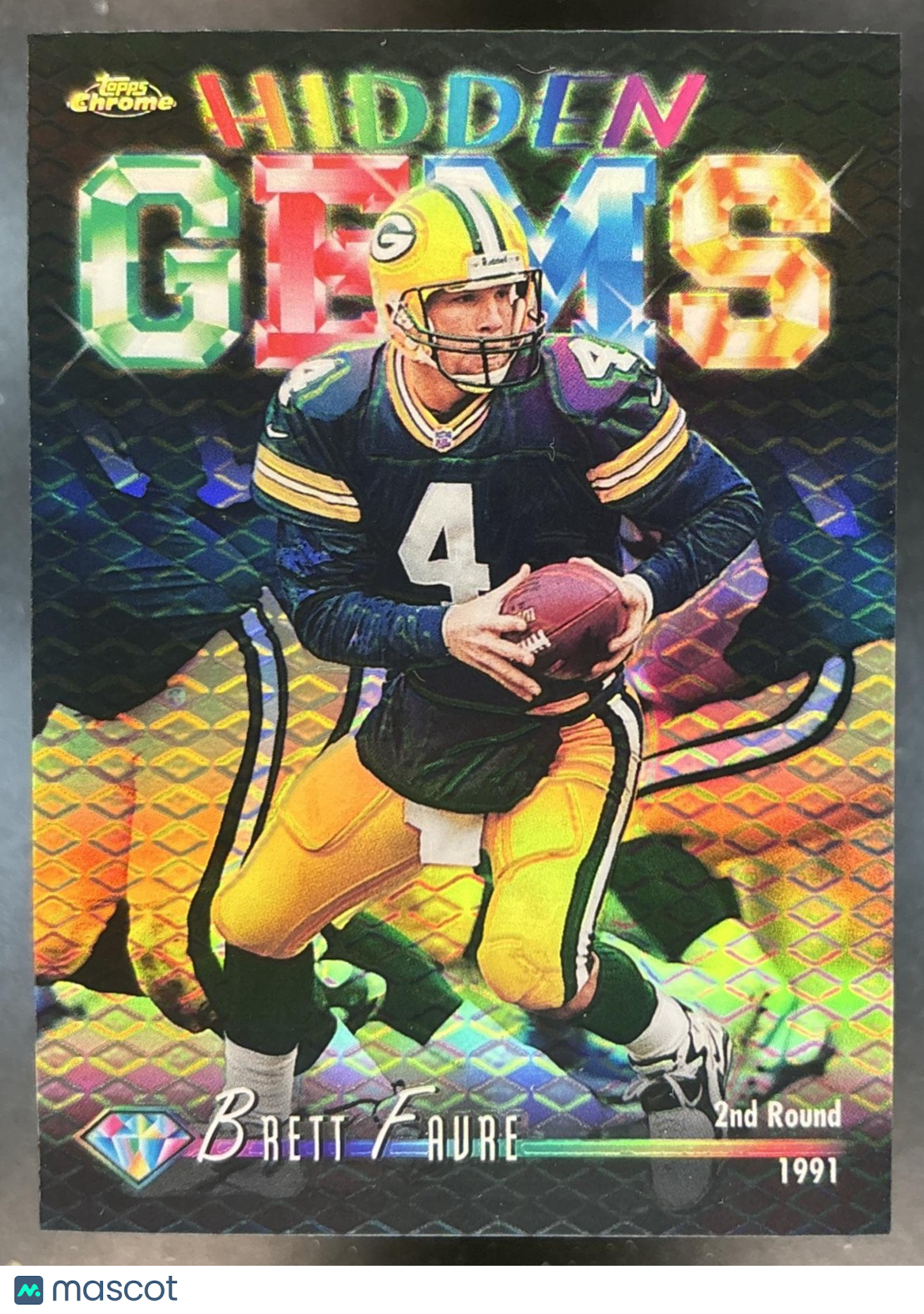 1998 Topps Chrome Brett Favre Hidden Gems Refractor #HG6 Green Bay Packers