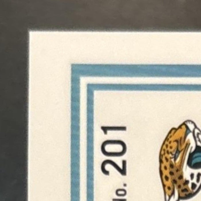 2025 Donruss Optic Travis Hunter Blue Mojo Prizm /55 #201 Jacksonville Jaguars