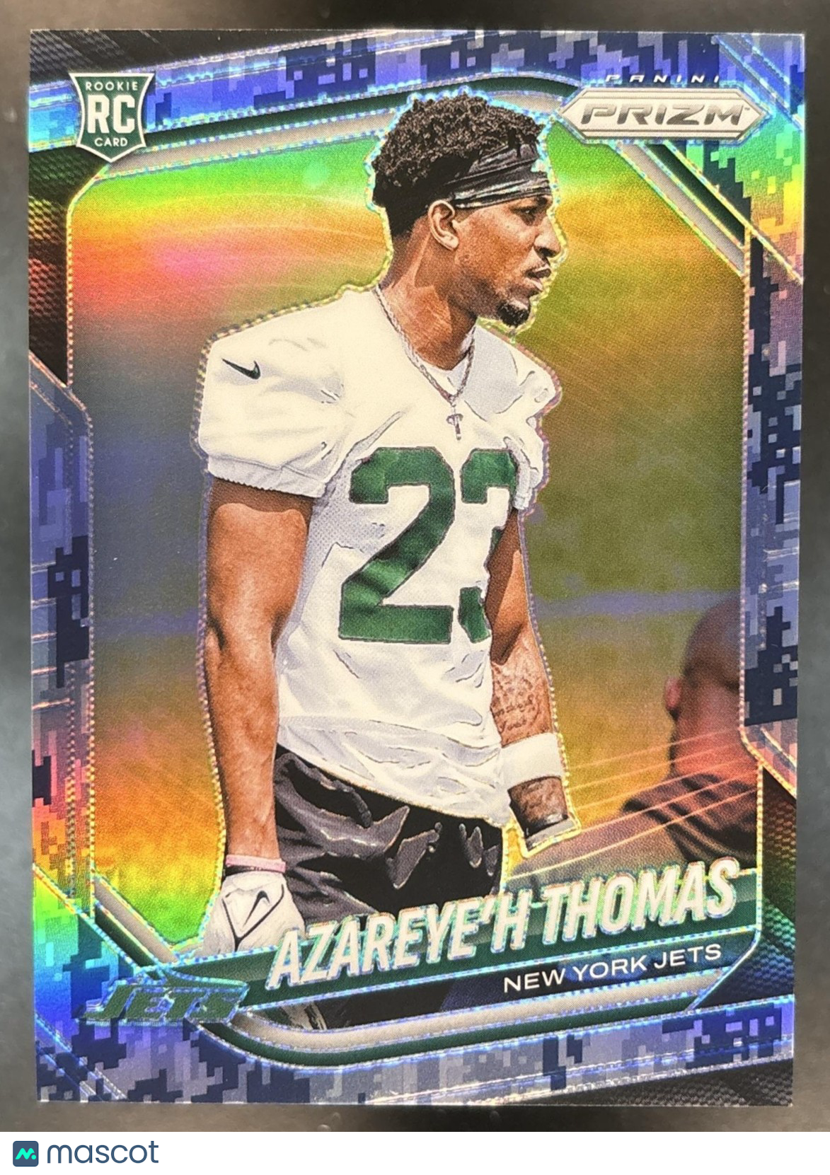 2025 Panini Prizm Azareye'h Thomas Navy Camo /25 #390 RC New York Jets