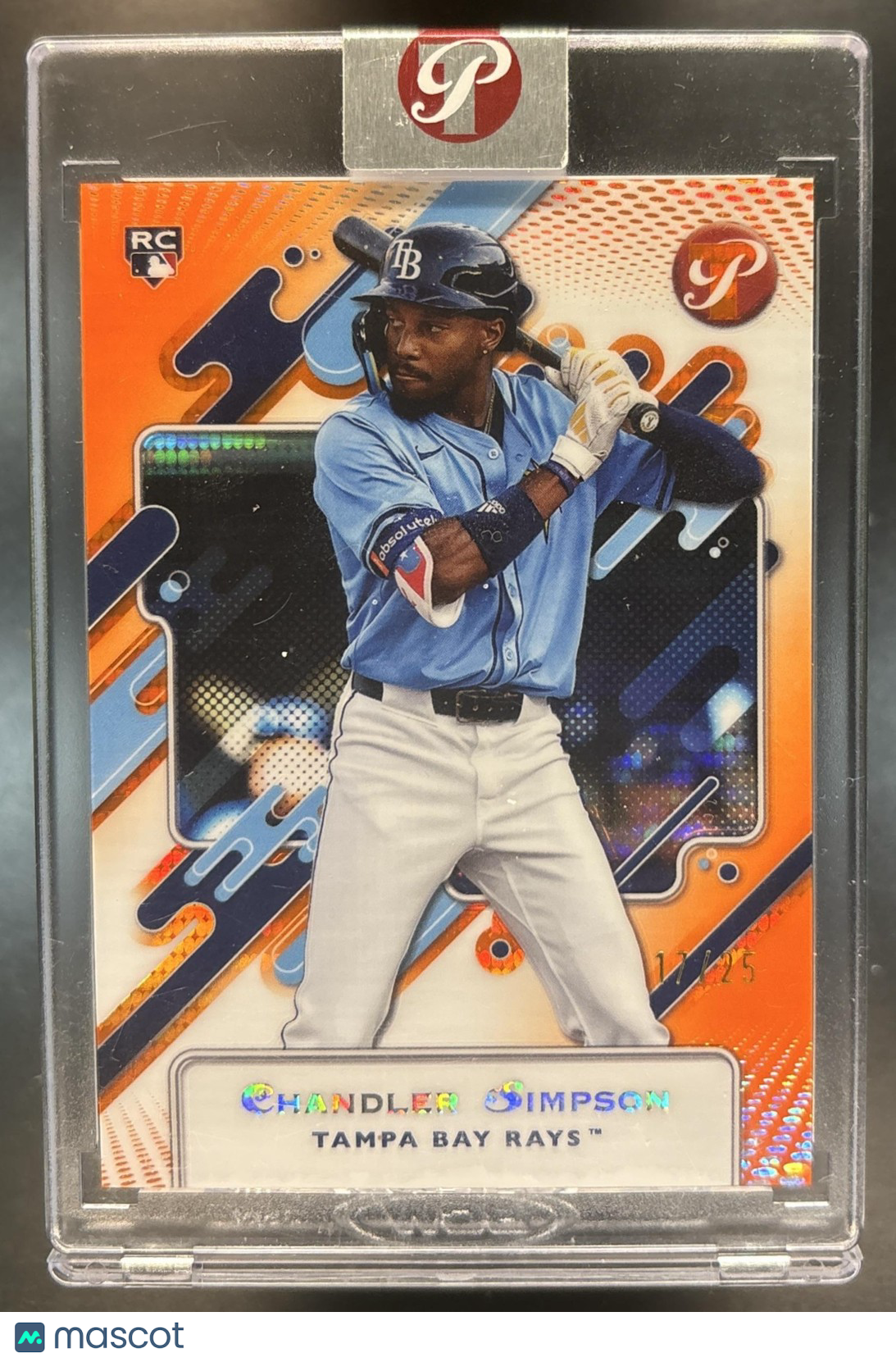 2025 Topps Pristine Chandler Simpson Orange Refractor /25 #225 RC Tampa Bay Rays