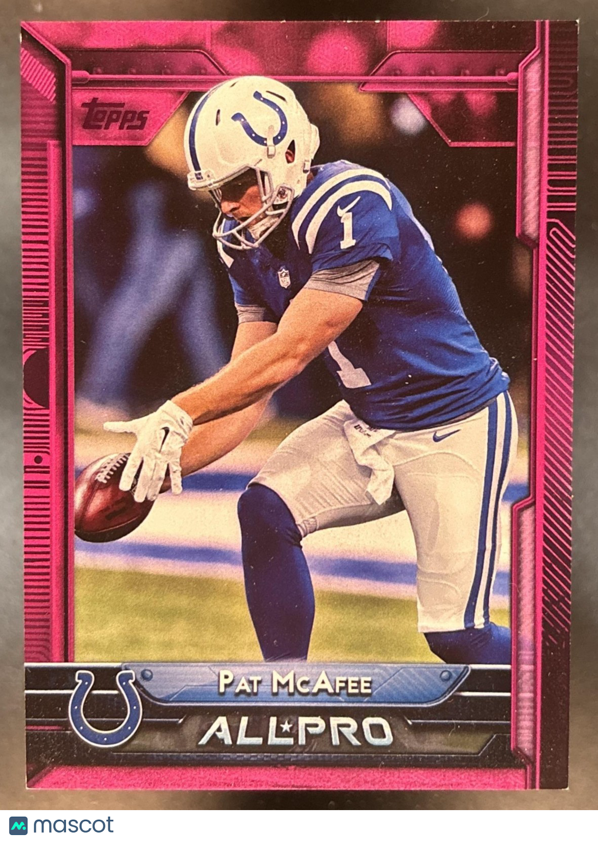 2015 Topps Pat McAfee Pink /499 #282 RC Indianapolis Colts