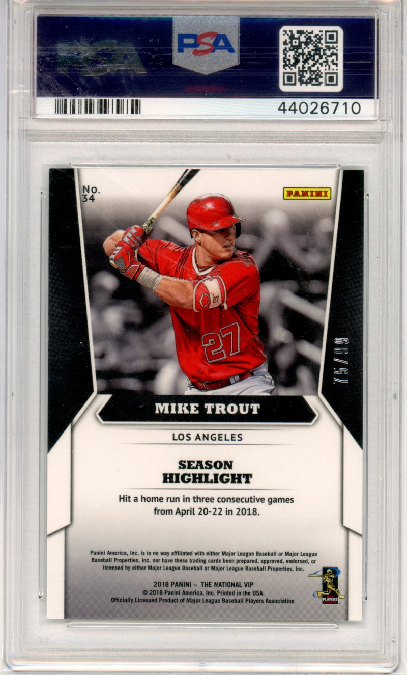 2018 Panini National Vip Mike Trout Prizm