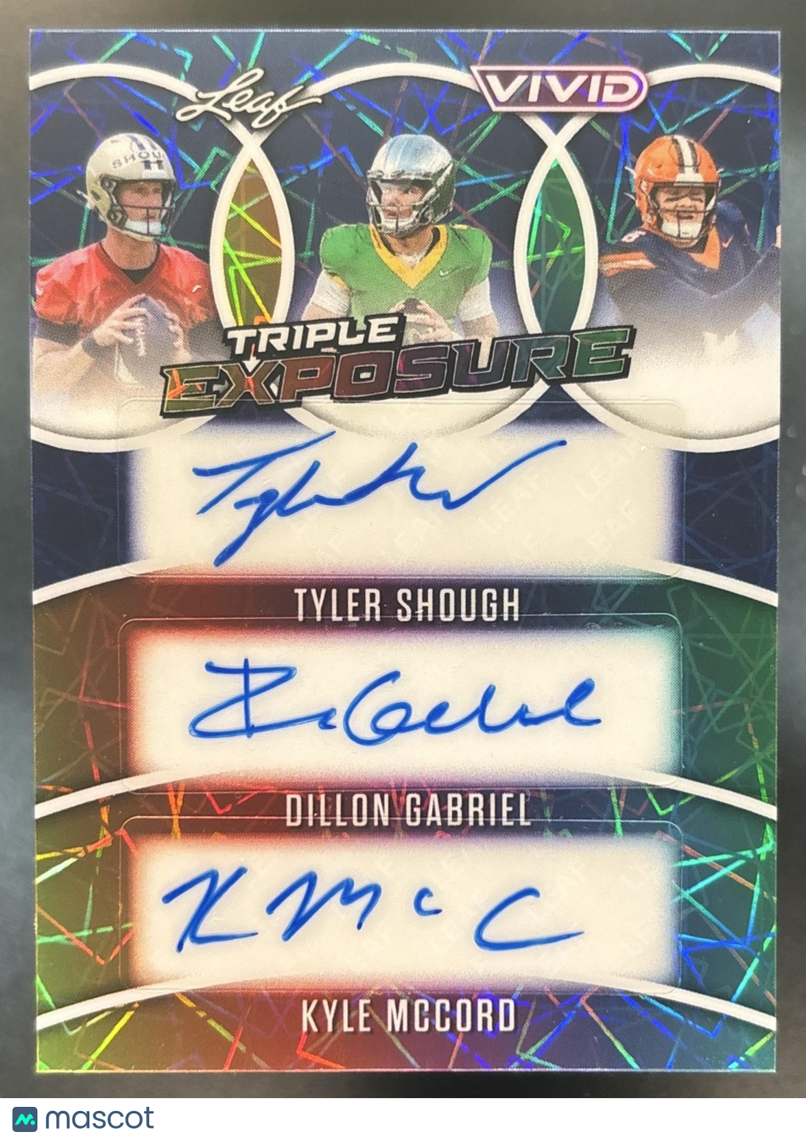 2025 Leaf Vivid Tyler Shough Dillon Gabriel Kyle McCord Triple Exposure Auto /6