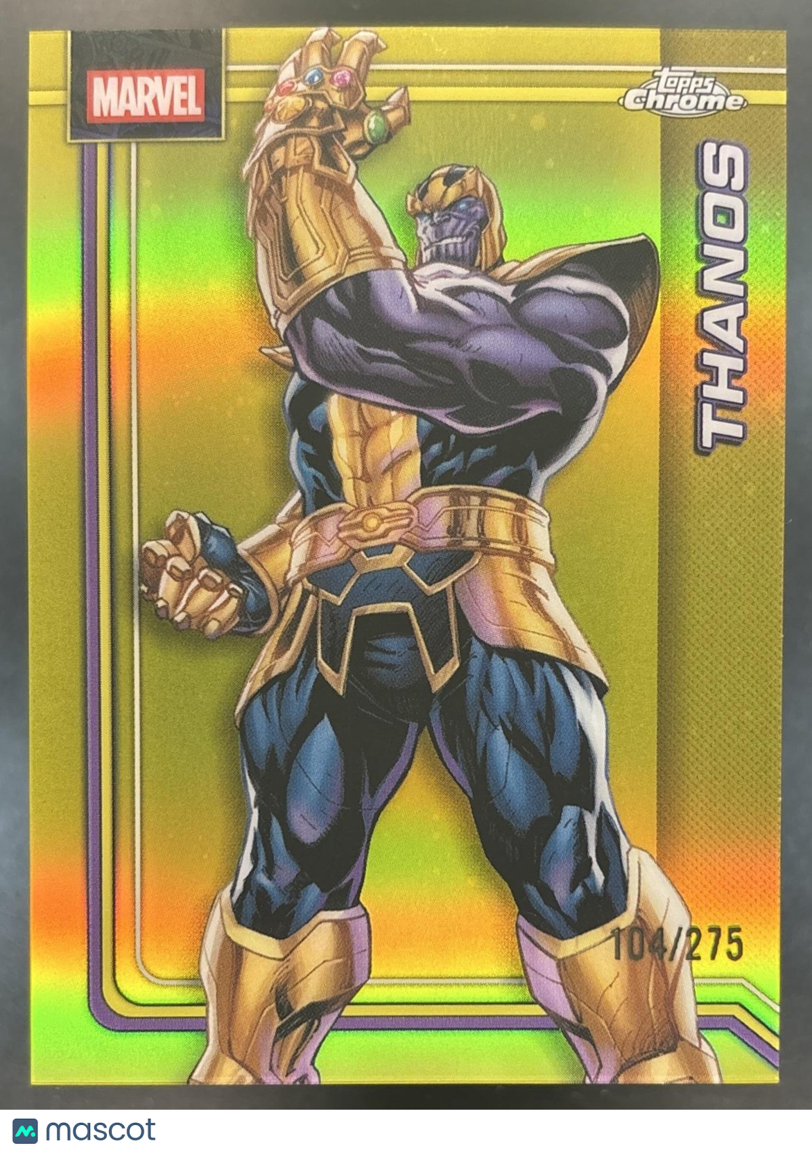2026 Topps Chrome Marvel Comics Thanos Yellow Refractor /275 #174