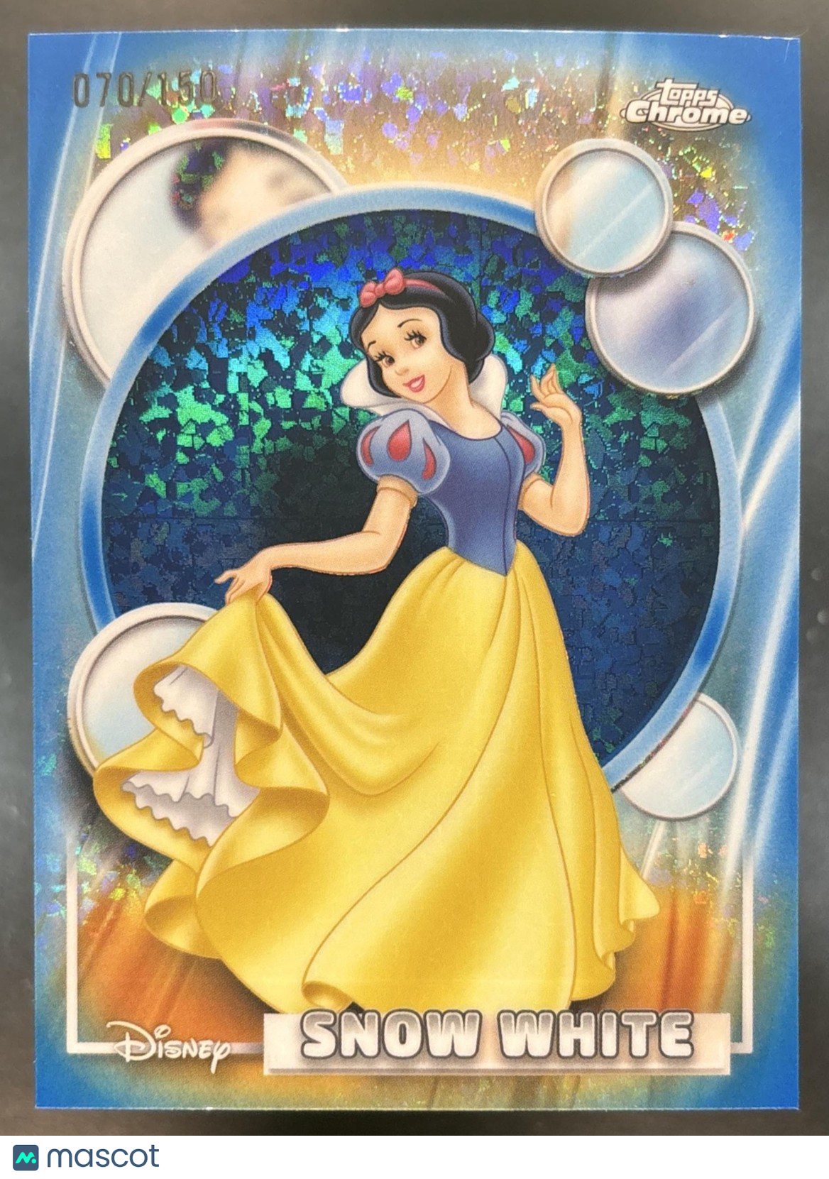 2026 Topps Chrome Disney Snow White Blue Mini-Diamond /150 and the Seven Dwarfs