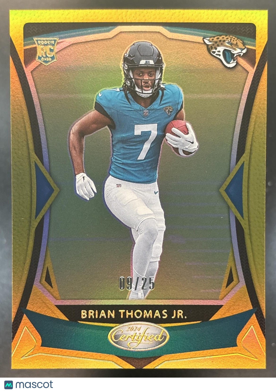 2024 Panini Certified Brian Thomas Jr. Gold Mirror /25 #117 RC Jaguars
