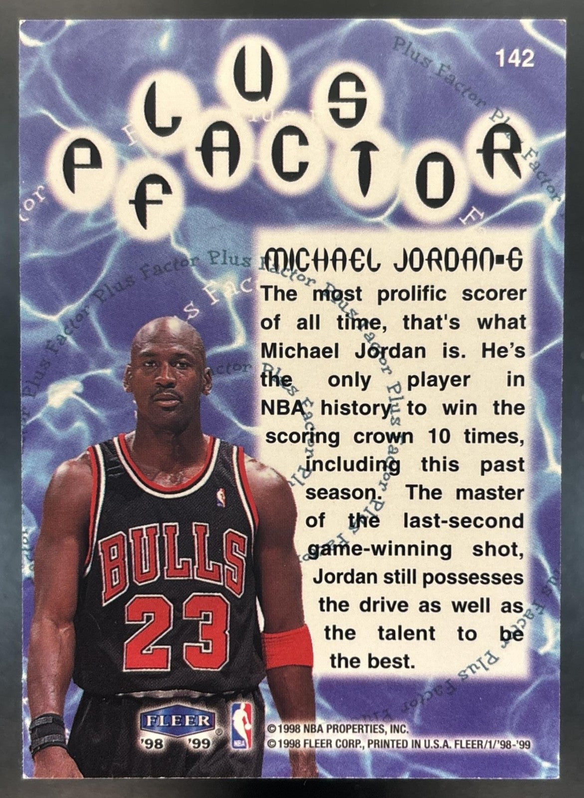 1998-99 Fleer Tradition Michael Jordan #142 Bulls