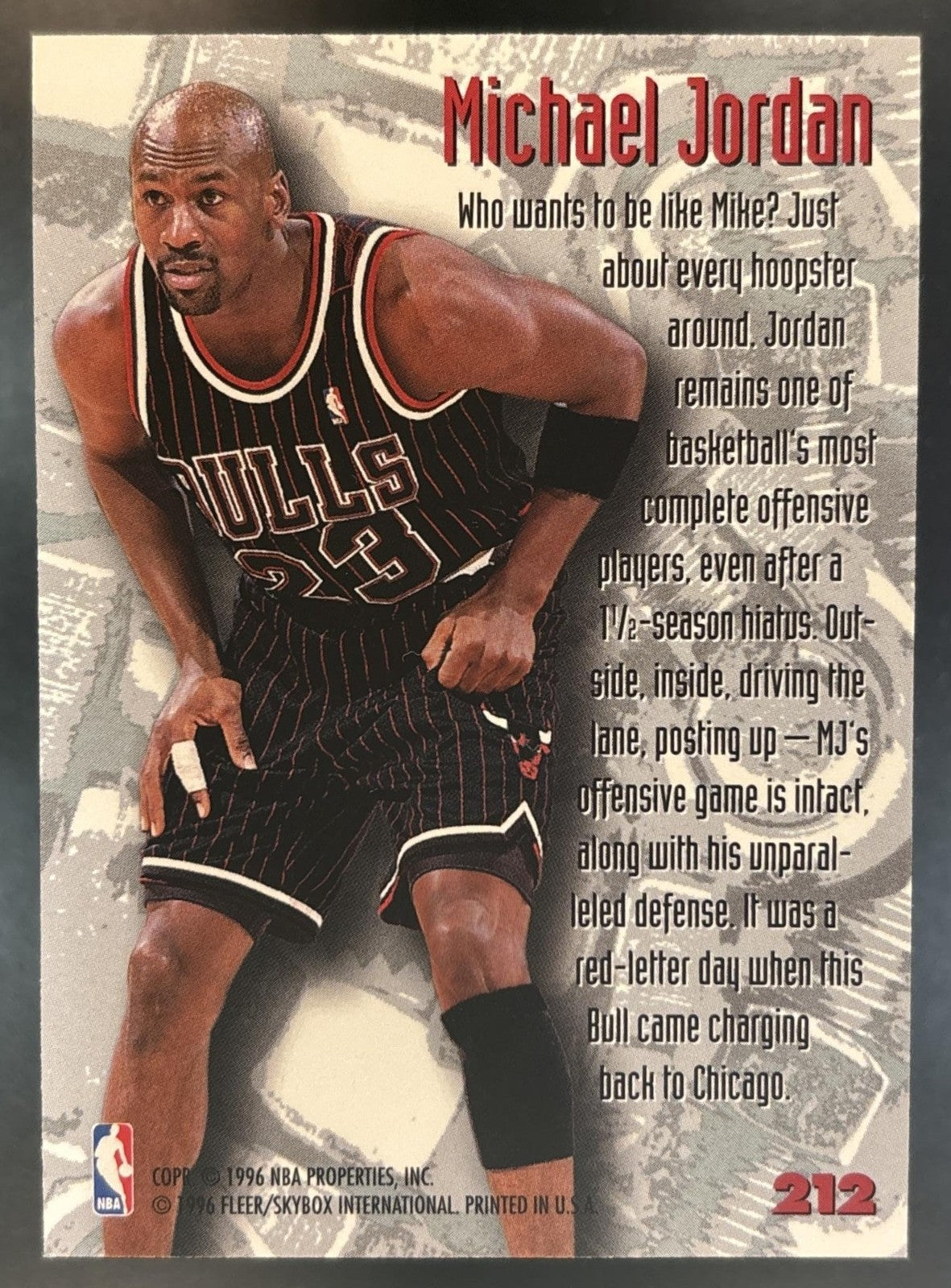 1995-96 Fleer Metal Michael Jordan #212 Chicago Bulls