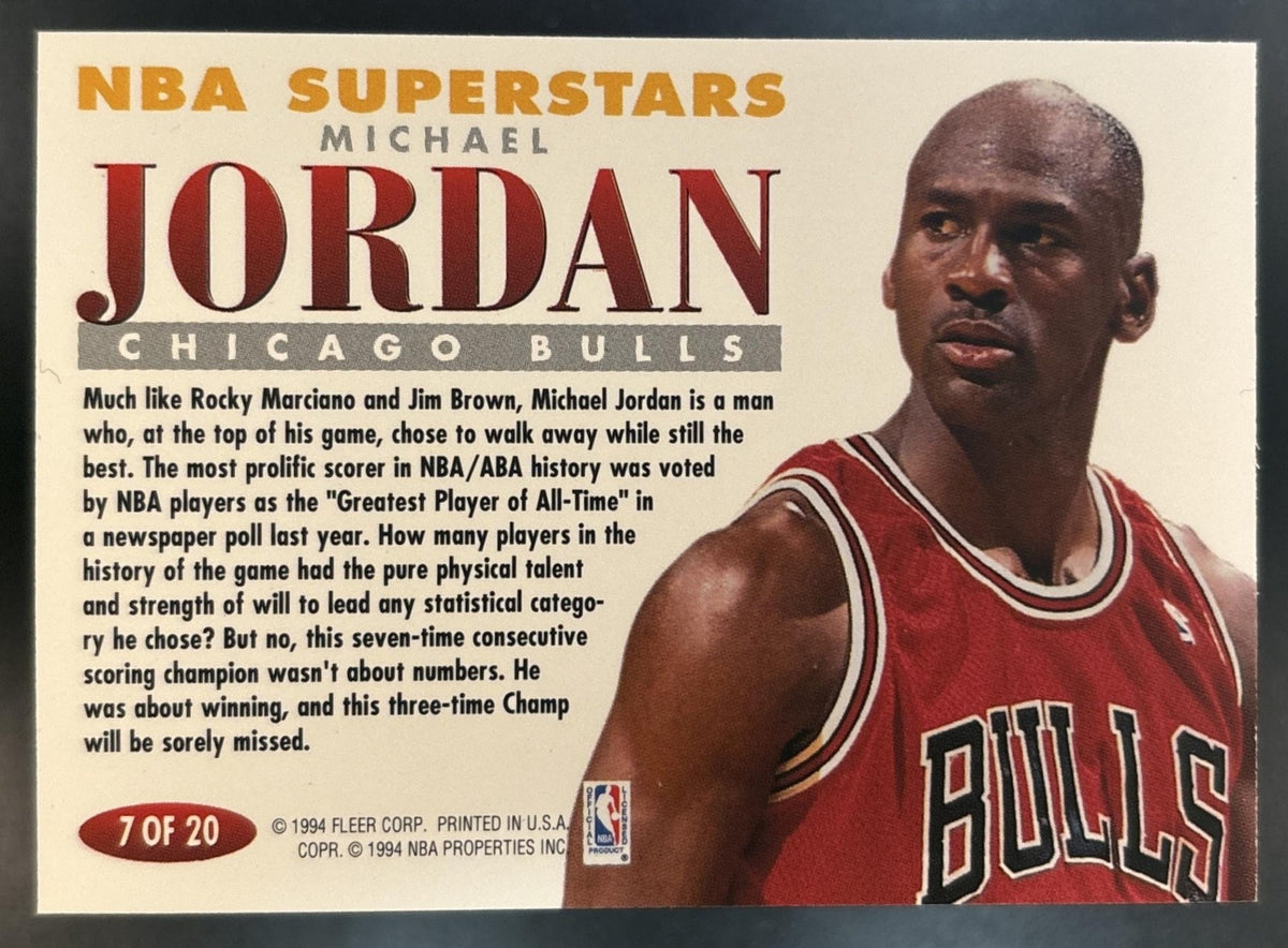1993-94 Fleer Michael Jordan NBA Superstars #7 Chicago Bulls