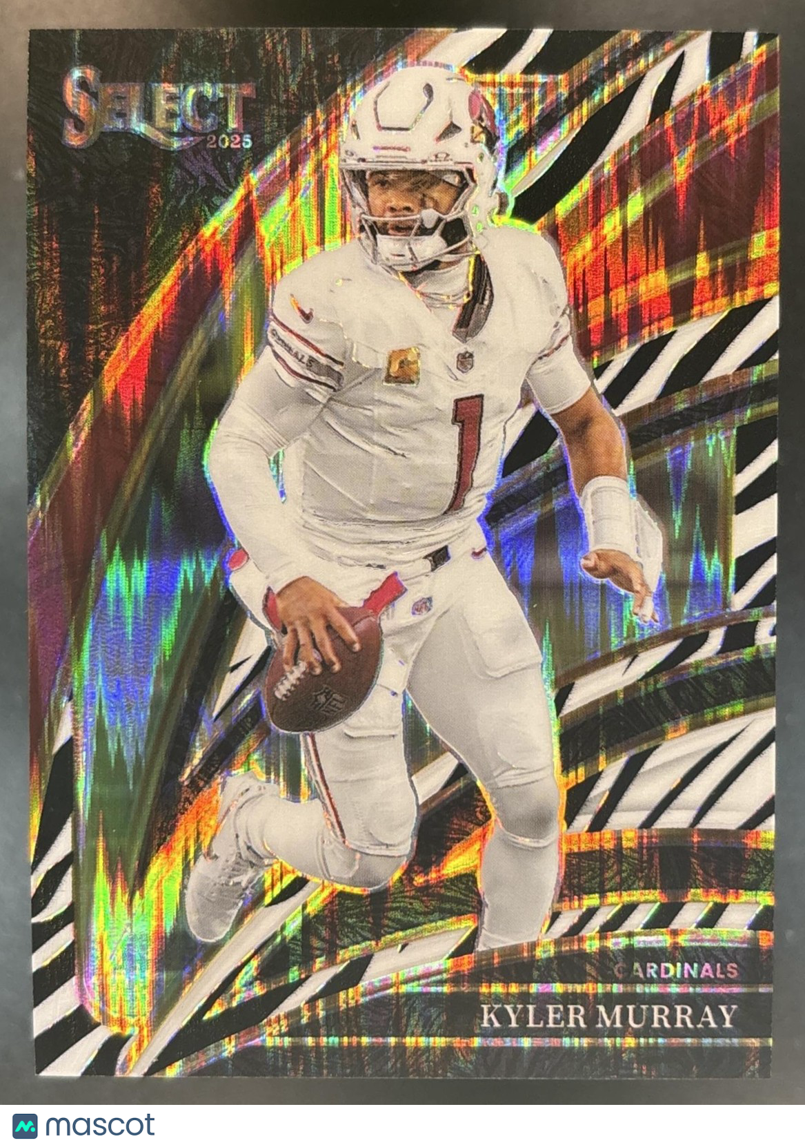 2025 Panini Select Kyler Murray Club Level Zebra Shock #222 Arizona Cardinals
