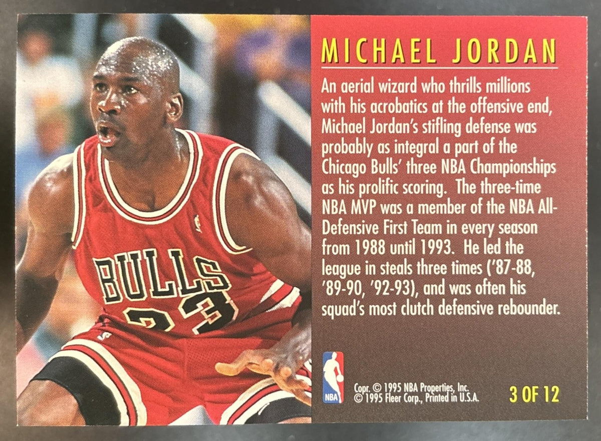 1995-96 Fleer Michael Jordan Total D #3 Chicago Bulls