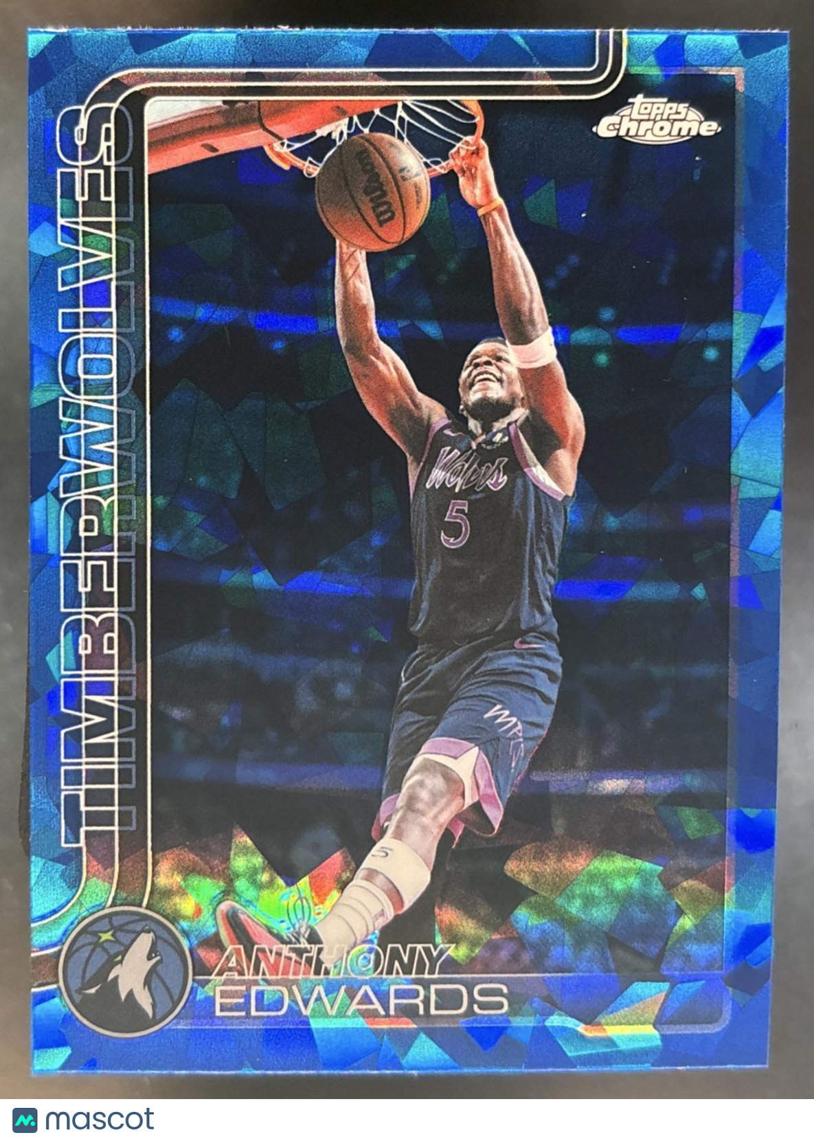 2025-26 Topps Chrome Update Sapphire Anthony Edwards #17 Minnesota Timberwolves