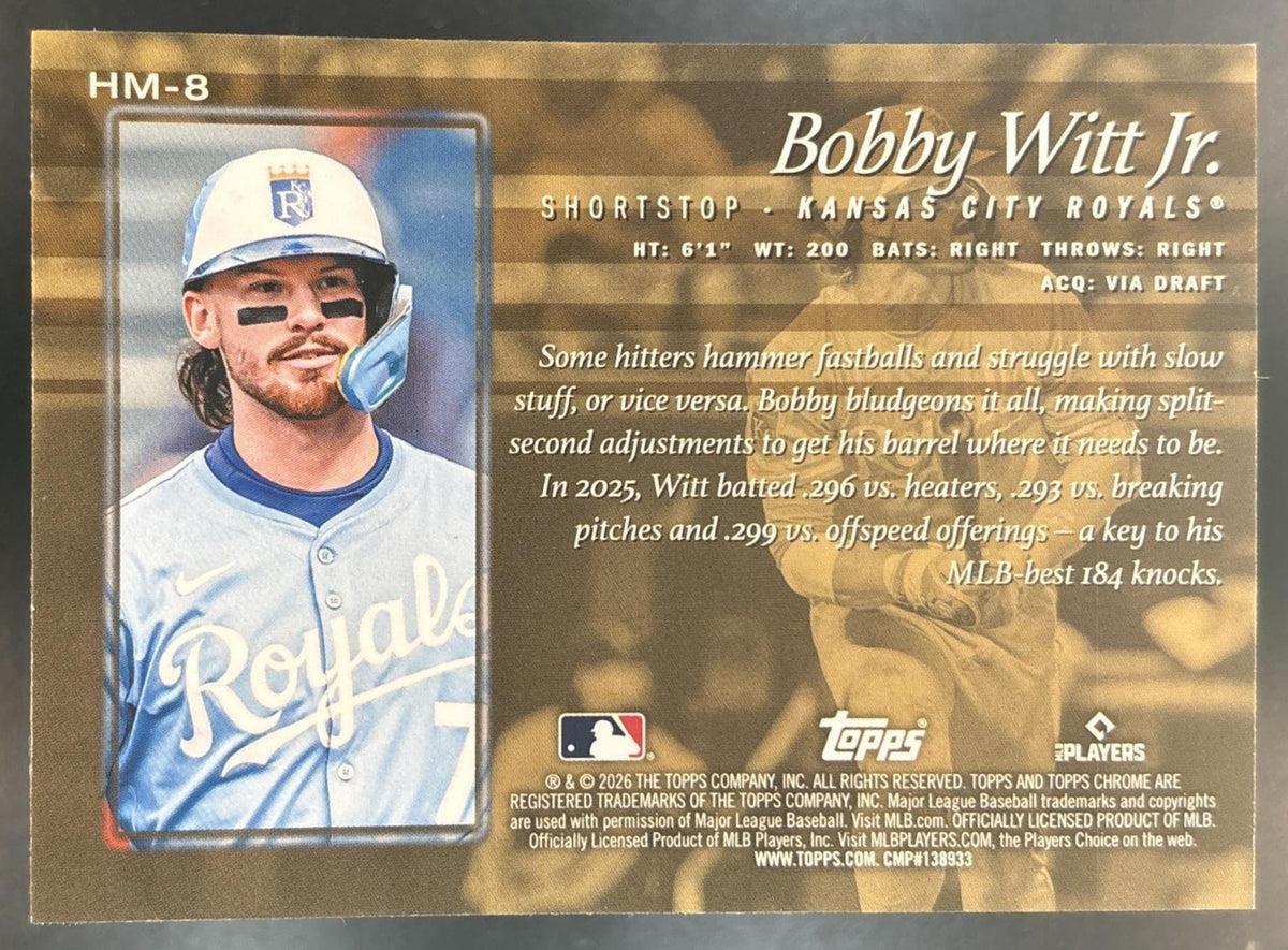 2026 Topps Chrome Bobby Witt Jr. Hobby Masters #HM-8 SSP Kansas City Royals