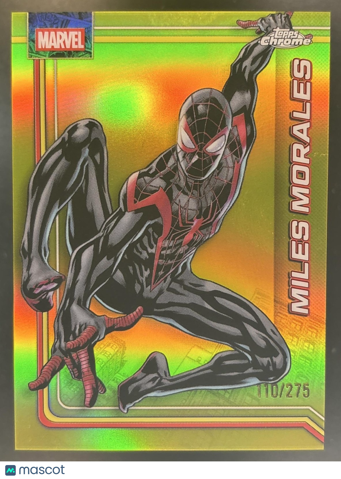 2026 Topps Chrome Marvel Comics Miles Morales Yellow Refractor /275 #078