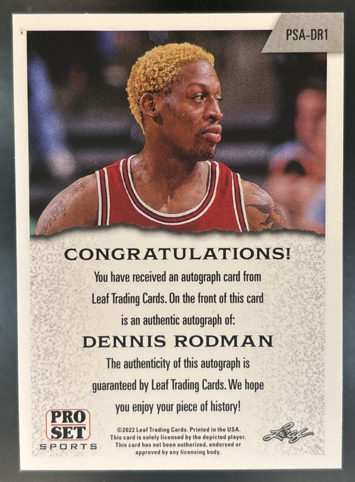 2022 Pro Set Sports Dennis Rodman Action Ink Auto #PSA-DR1