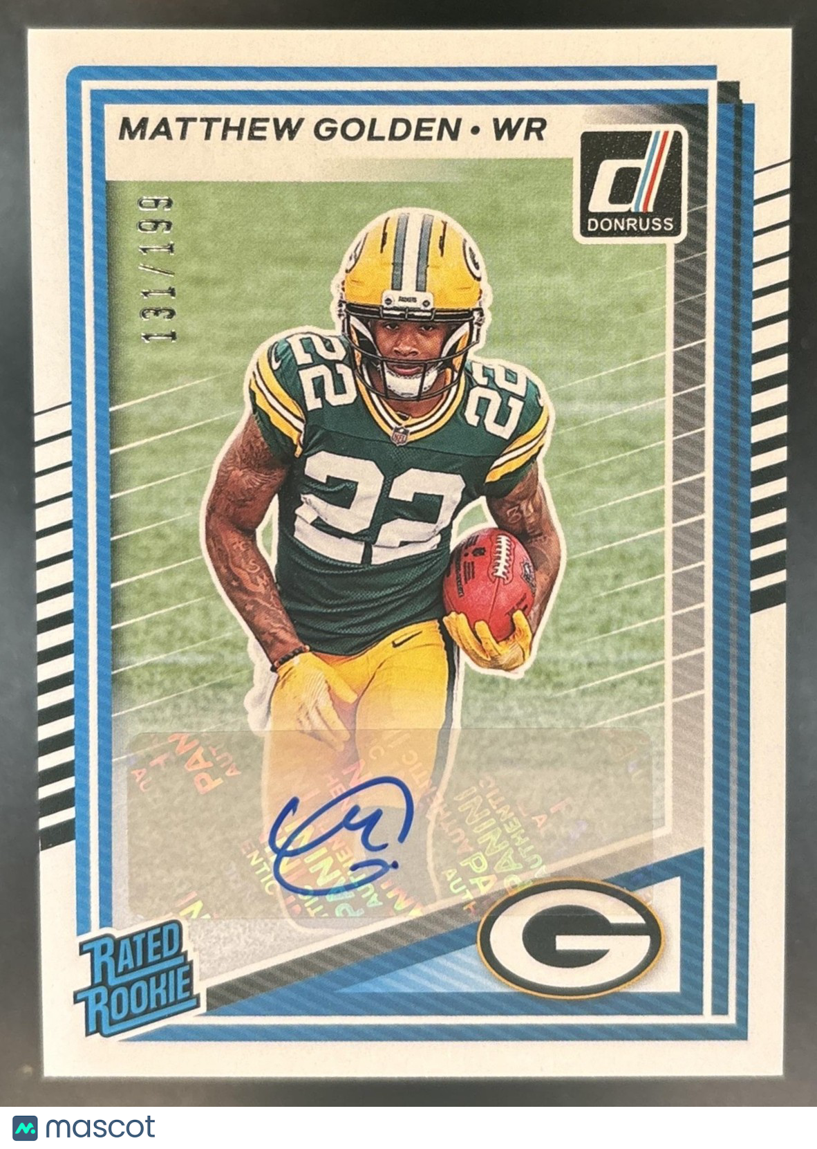 2025 Panini Donruss Matthew Golden Rated Rookie Auto /199 #311 RC