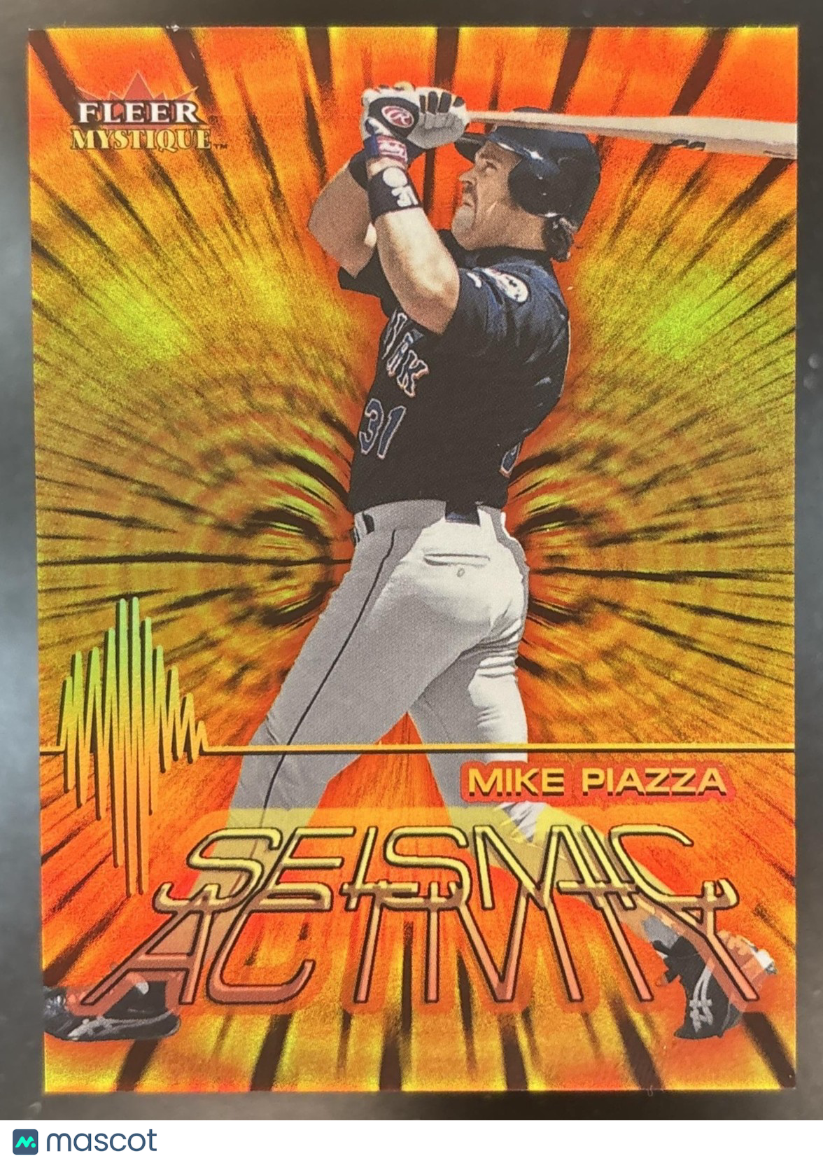 2000 Fleer Mystique Mike Piazza Seismic Activity #6SA New York Mets