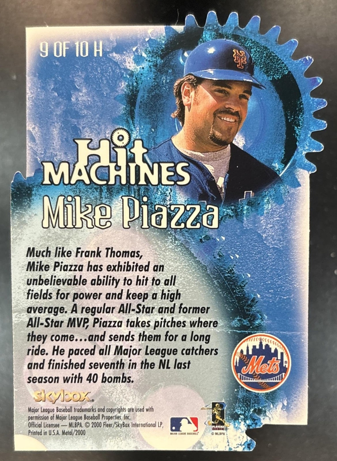 2000 Skybox Metal Mike Piazza Hit Machines #9 New York Mets