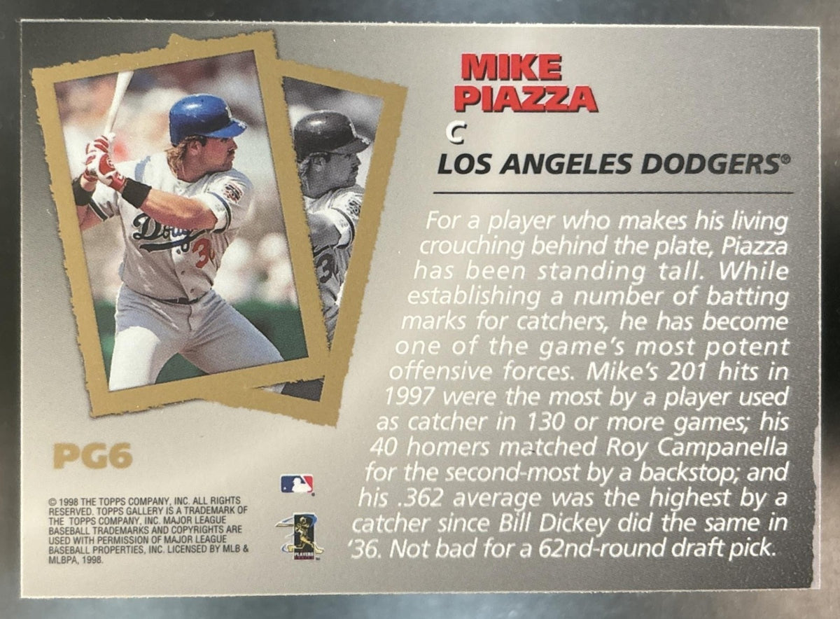 1998 Topps Gallery Mike Piazza Photo #PG6 Los Angeles Dodgers