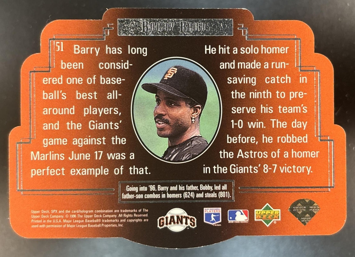1996 SPx Barry Bonds #51 San Francisco Giants