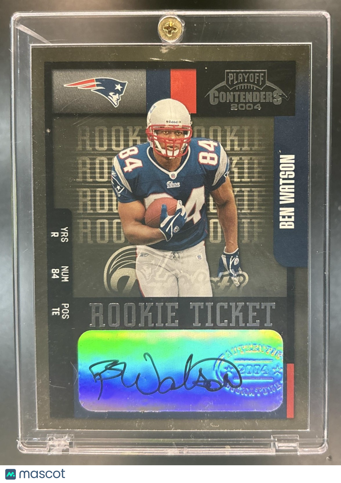 2004 Playoff Contenders Ben Watson #108 RC Auto New England Patriots