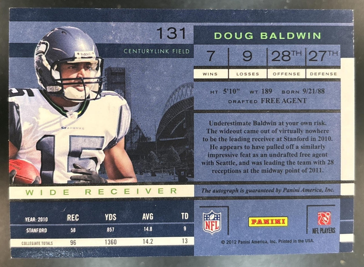 2011 Panini Playoff Contenders Doug Baldwin #131 RC Auto Seattle Seahawks