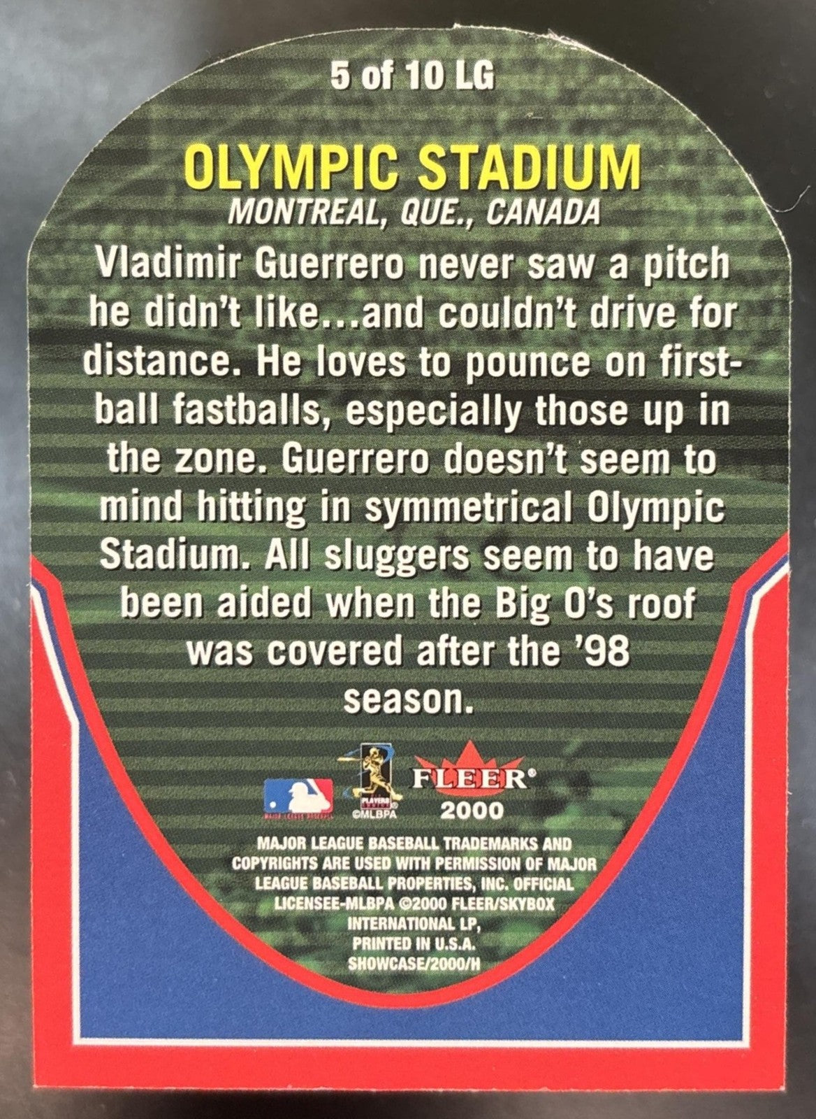 2000 Fleer Showcase Vladimir Guerrero Long Gone #5LG Montreal Expos