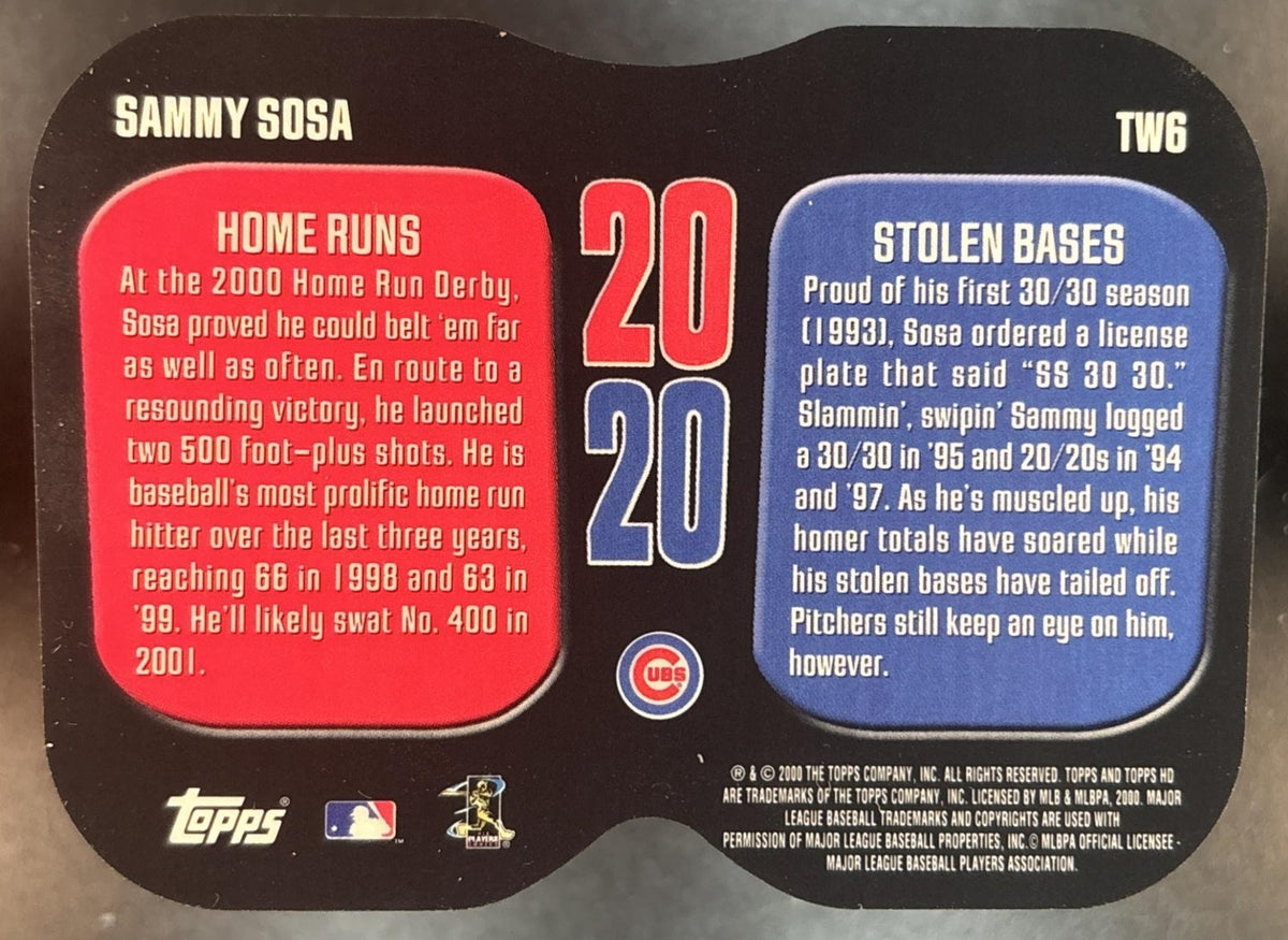 2001 Topps HD Sammy Sosa 20/20 #TW6 Chicago Cubs
