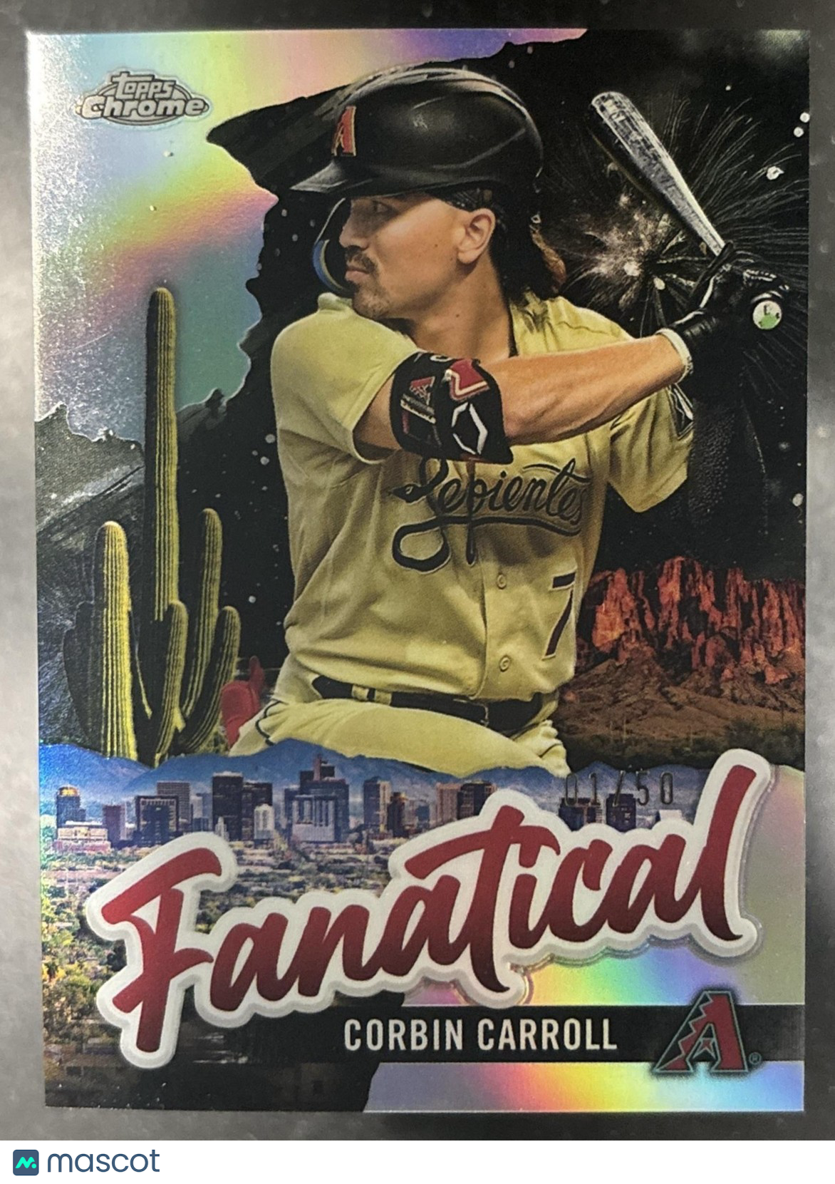 2024 Topps Chrome Corbin Carroll Fanatical /50 #FAN-15 Arizona Diamondbacks