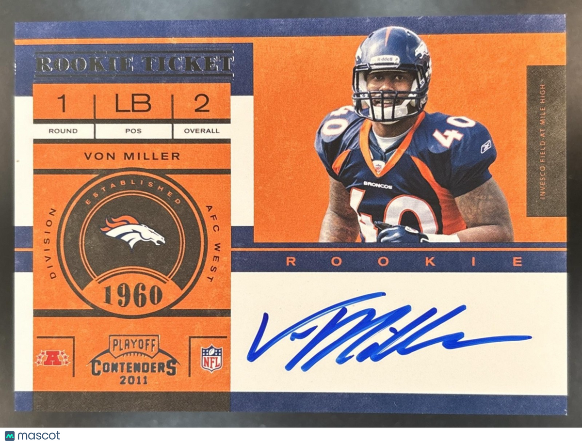 2011 Panini Playoff Contenders Von Miller #220 RC Auto Denver Broncos