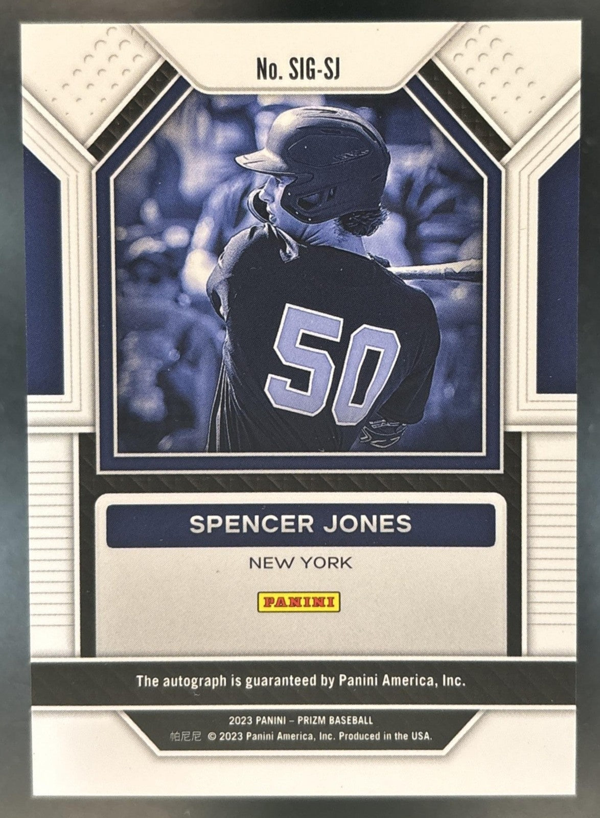 2023 Panini Prizm Spencer Jones Signatures #SIG-SJ Auto New York Yankees